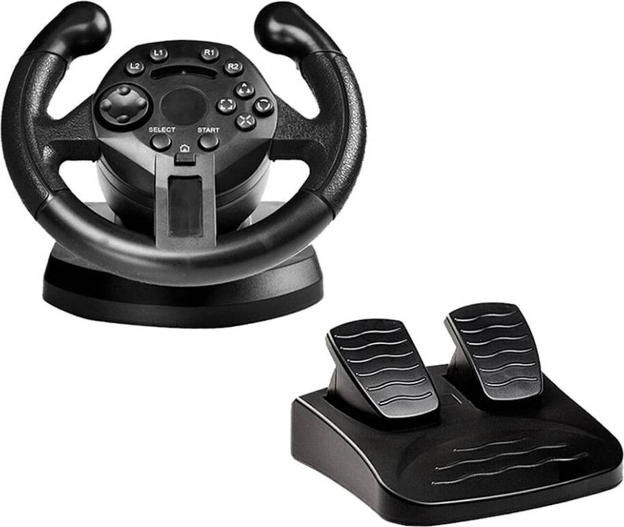 Driving Game Racing Steering Wheel USB Vibration