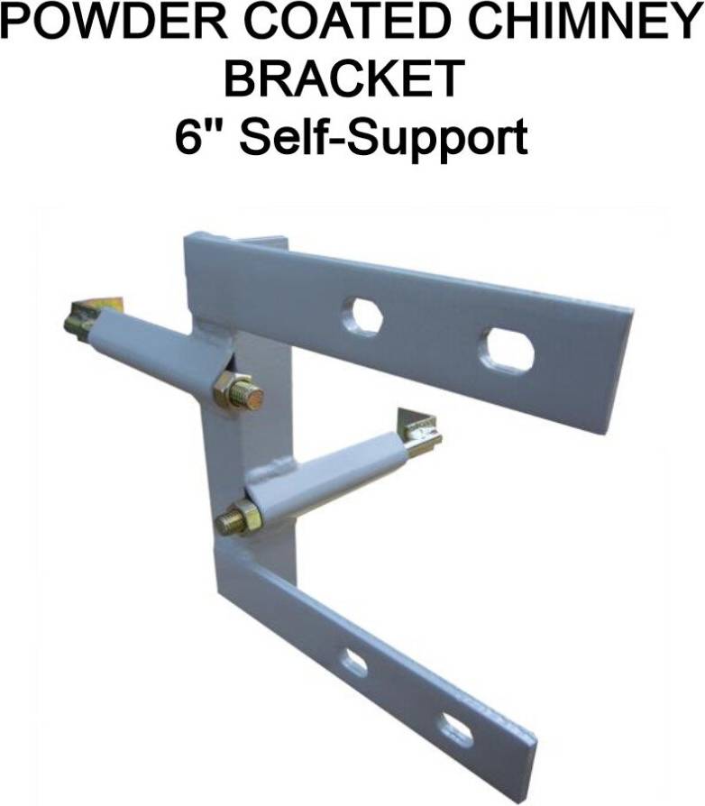6 Inch Flow-Coated Steel Chimney Corner Bracket