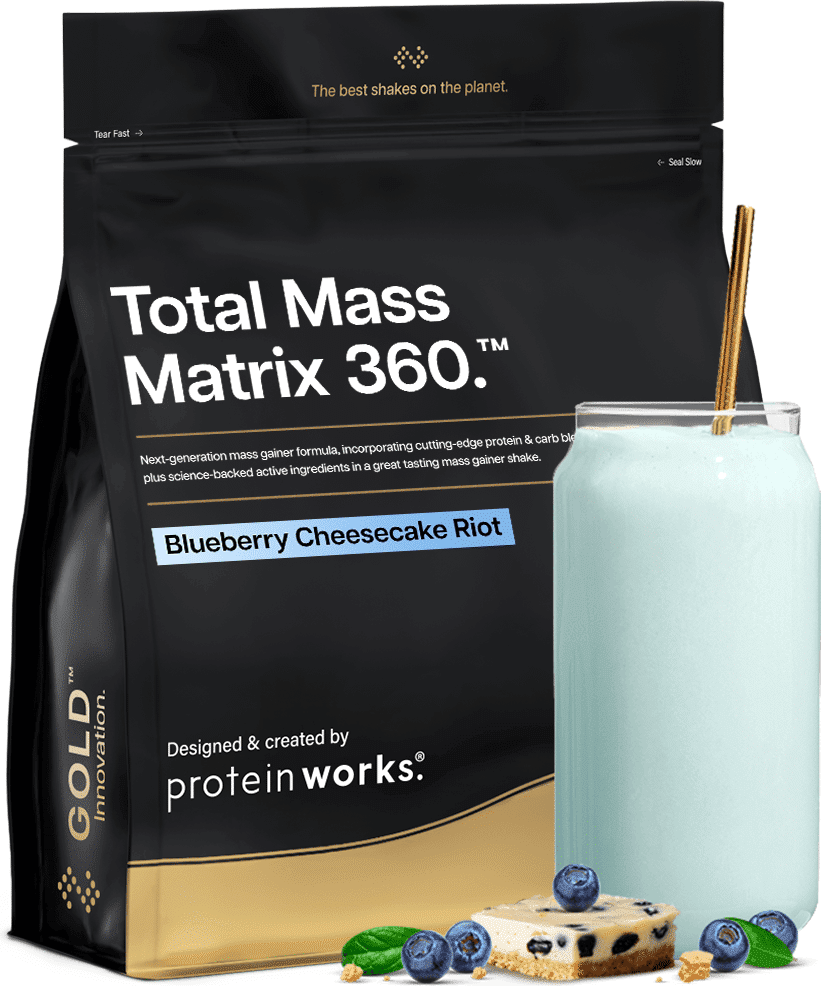Protein Works Total Mass Matrix 360 Gold Cheesecake Riot