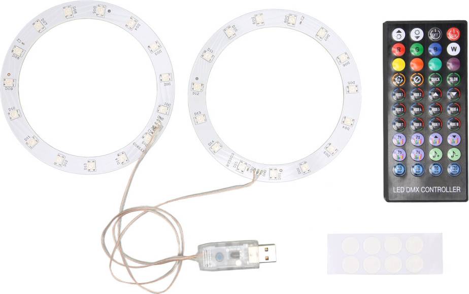 Dimmable RGB LED Ring Light with Remote Control
