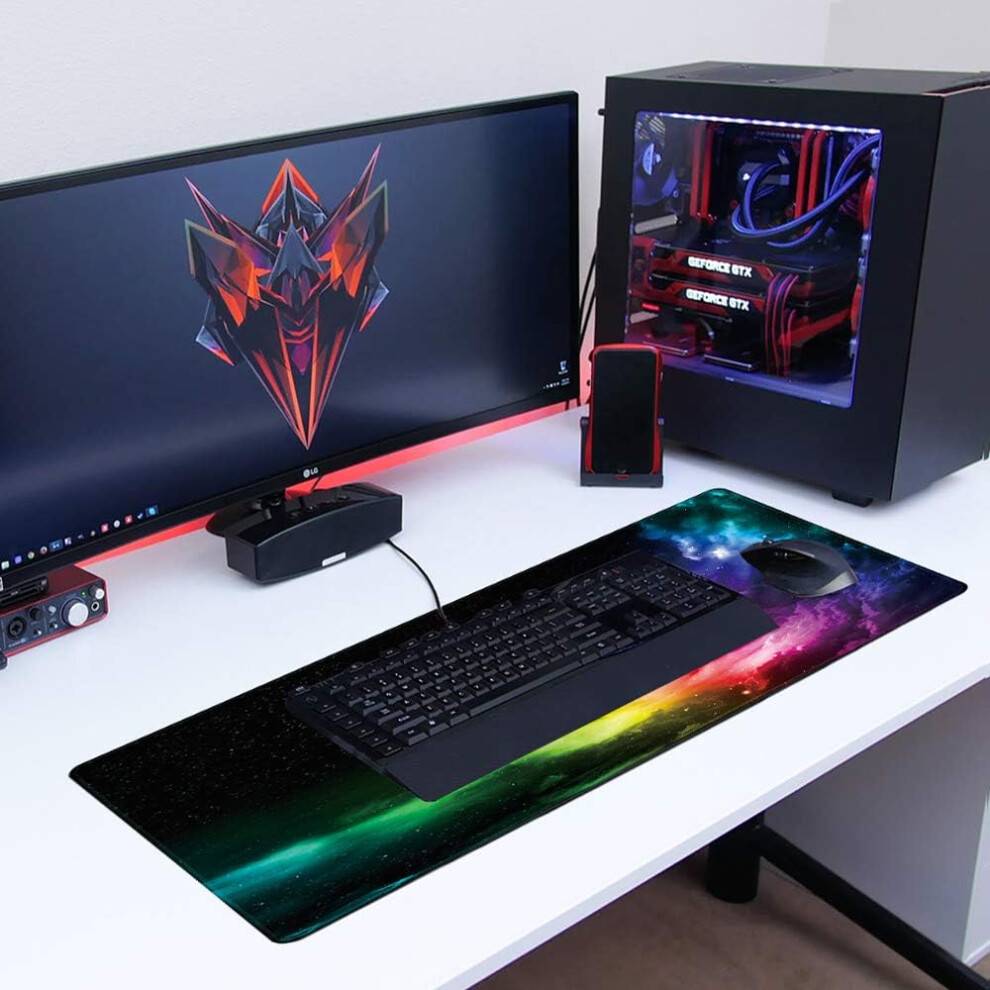 Large Extended Gaming Desk Mat