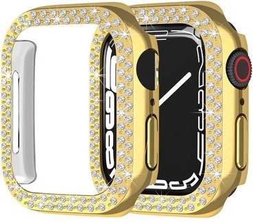 Apple Watch SE 2022 Rhinestone Décor Cover Gold