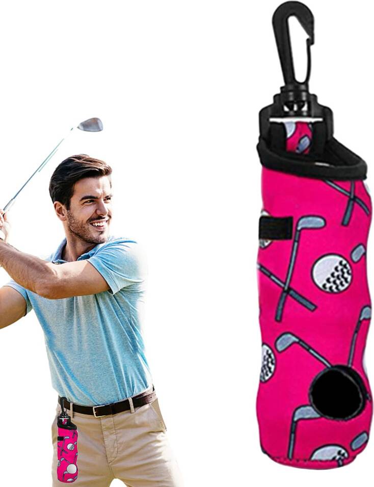 WaterResistant Golf Tee Pouch With Keychains