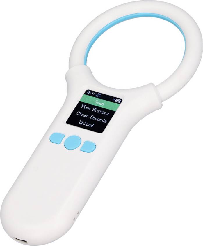 Handheld Pet Microchip Scanner USB Rechargeable Reader