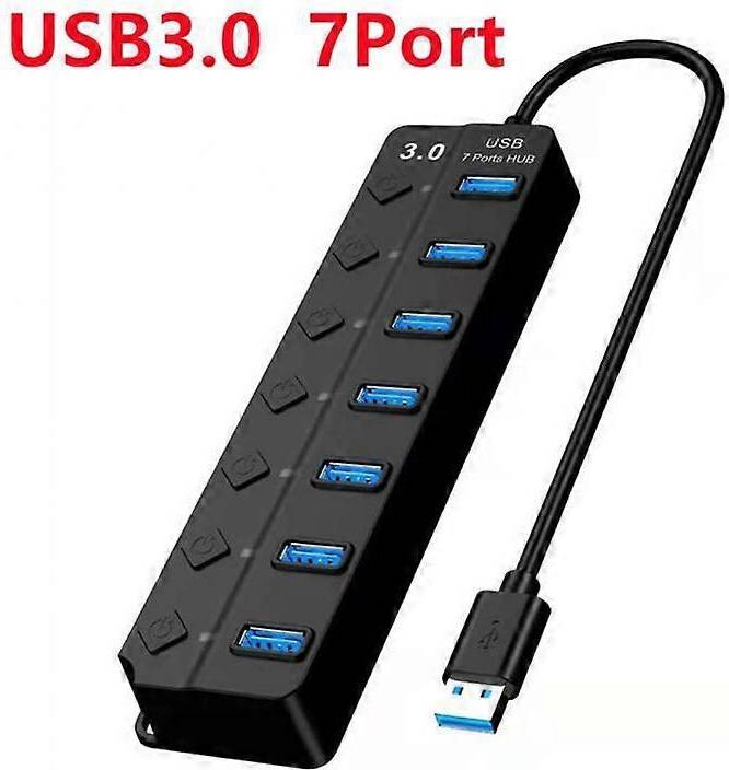 7 Ports USB3.0 USB Hub Ultra-Slim Data Expander