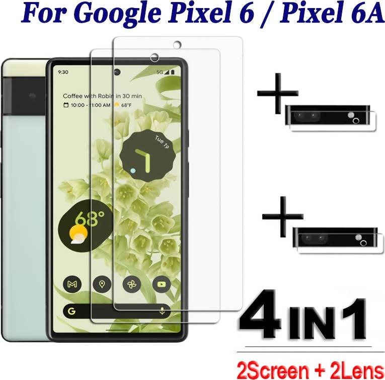 Temu 4 In 1 Complete Tempered Glass Set For Pixel 6a