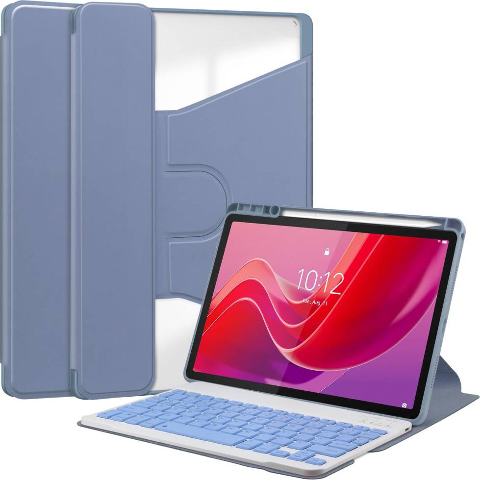 Bluetooth Keyboard Case 360 Rotation 7Color Backlight Lenovo Tab M11 2024