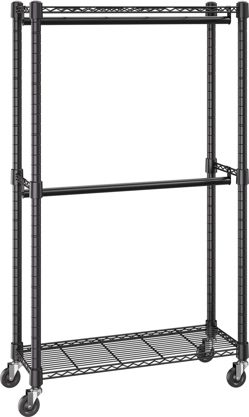 Double clothing rack VEVOR Heavy Duty Double Hanging Rods Clothes Rack