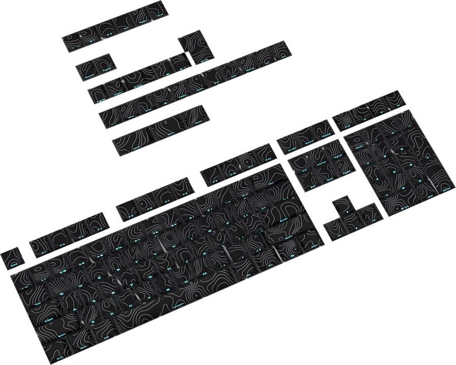 136PCS Backlight Keycaps Black