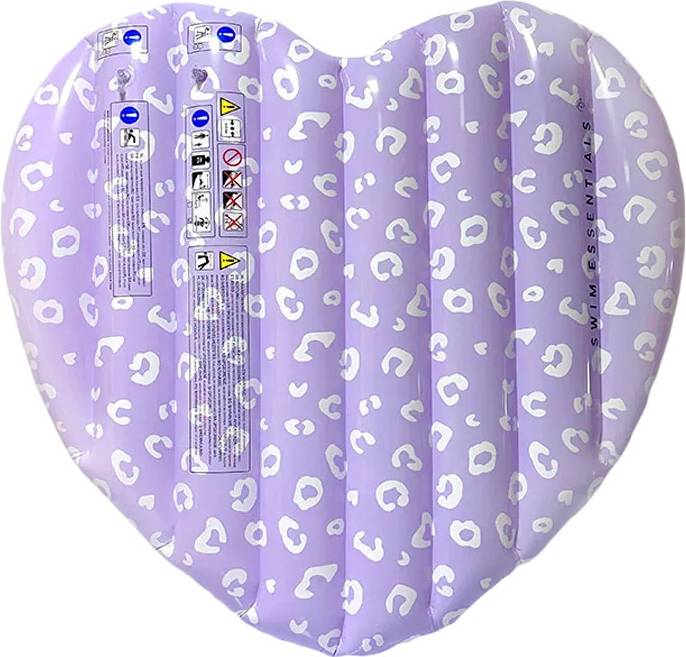 Swim Essentials Lila Leopard Heart Pool Float