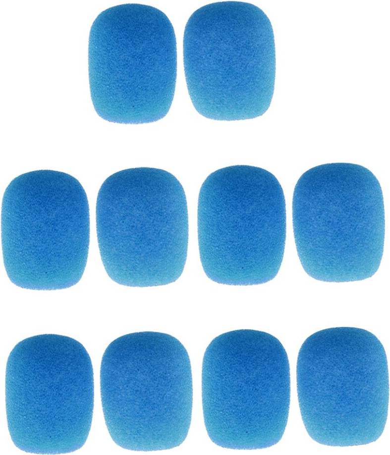 Mini Microphone Sponge Windscreen Pack 10 Blue