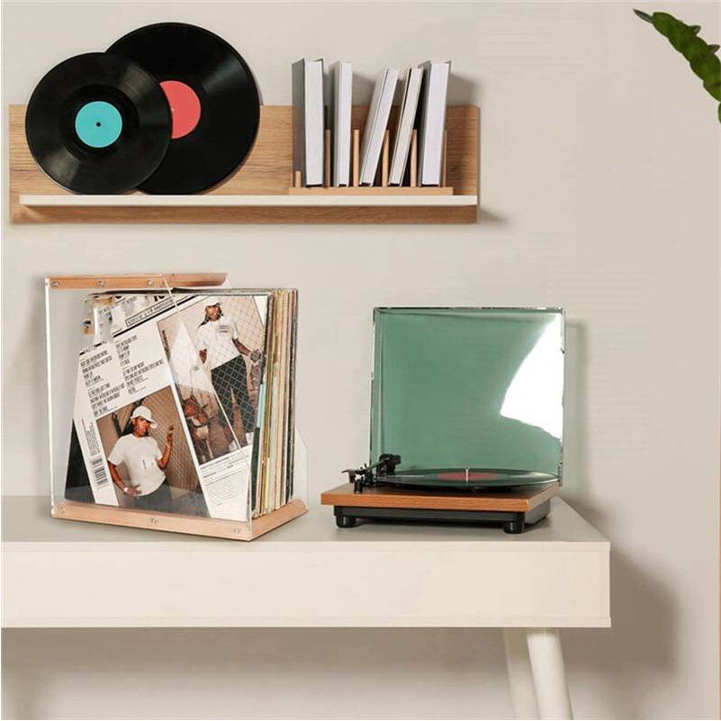 Spactz Solid Wood Display Rack Album Desktop Organizer Stand