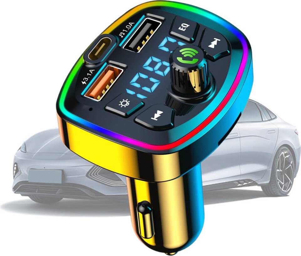 FM Transmitter Car LED Display Dual USB