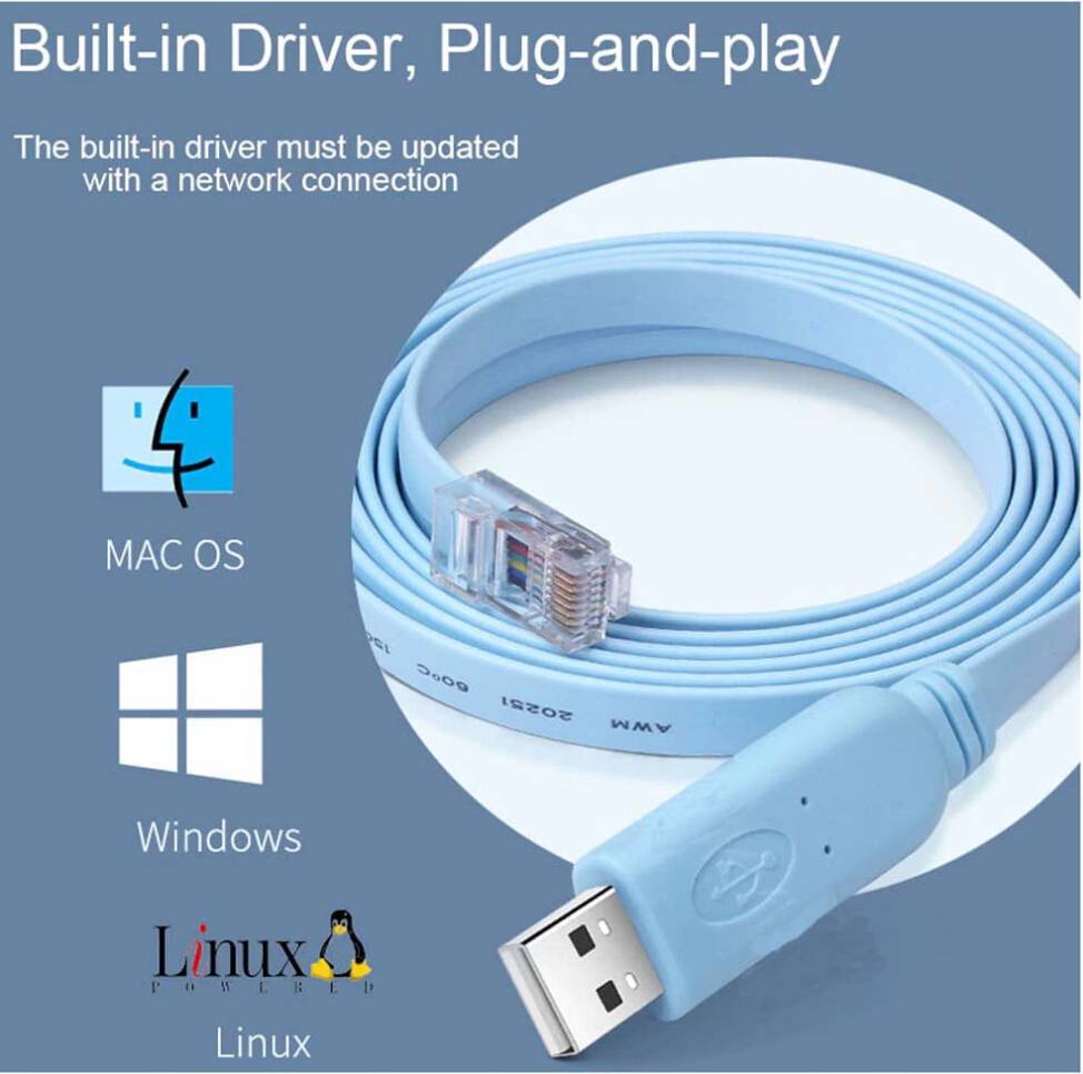 ADN-5981 USB To RJ45 Console Cable 6F