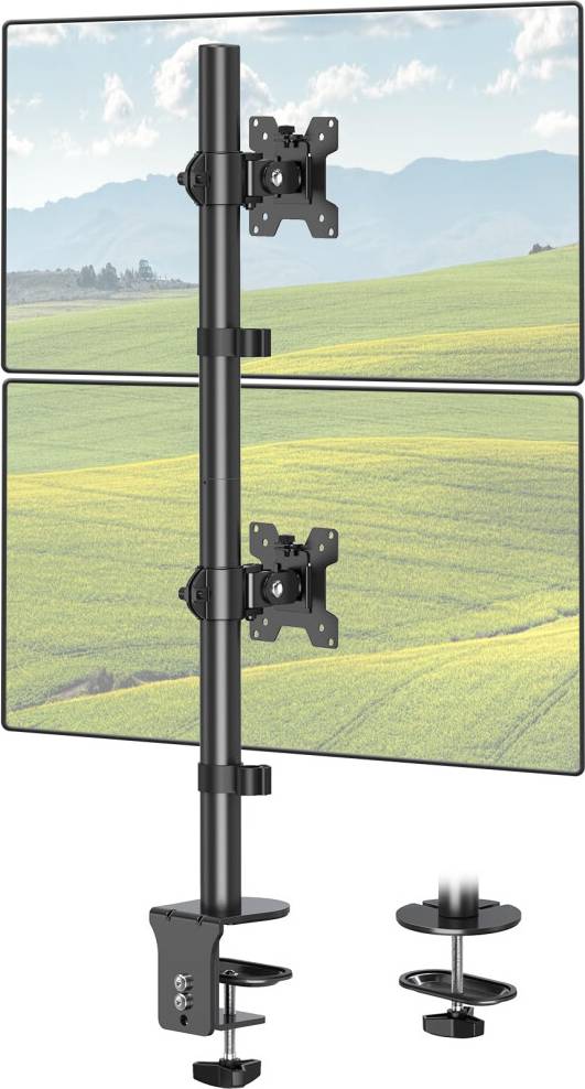 ELIVED Vertical Stack Dual Monitor Arm