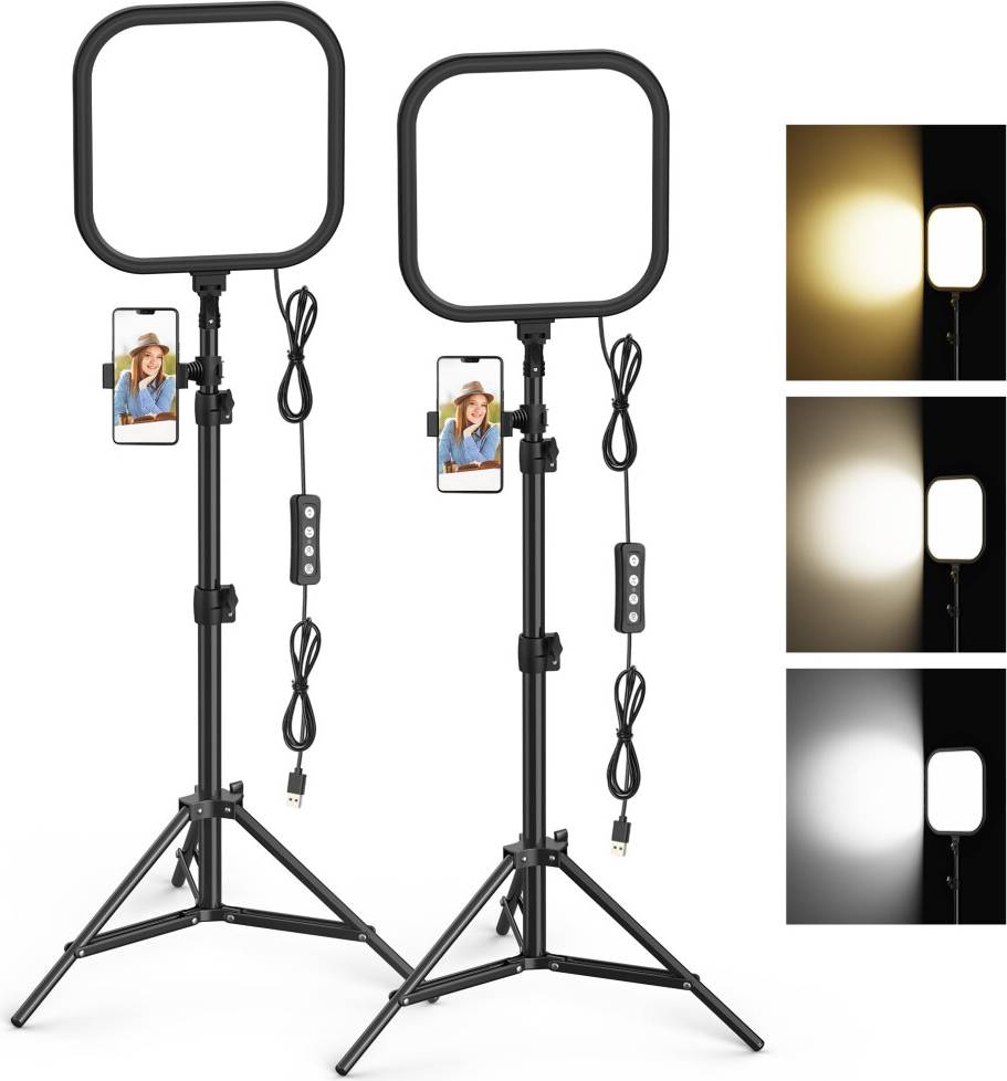 Set of 2 LED Video Lighting Kit