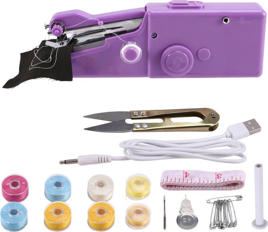 Micro machines Portable Manual Mini Micro-Home USB Electric Sewing Machine