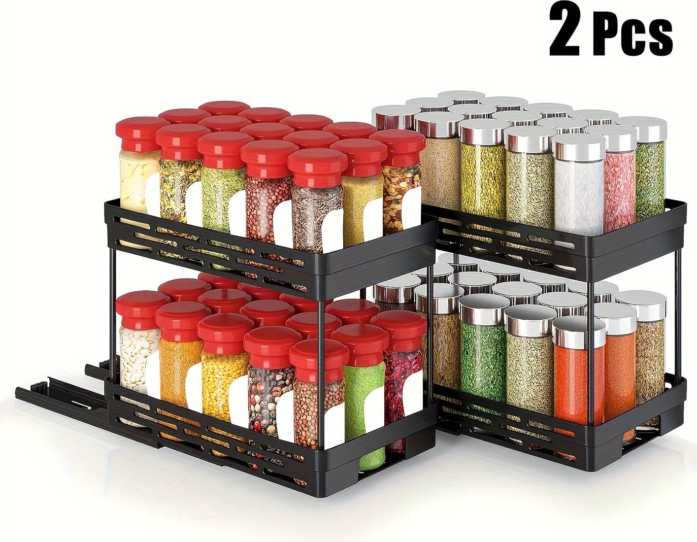 Temu 2-Tier Spice Rack Large Capacity