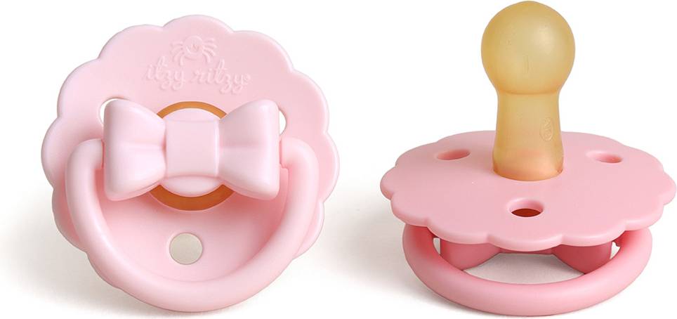 Itzy Ritzy Soother Pink Bow Rubber Pacifier Set