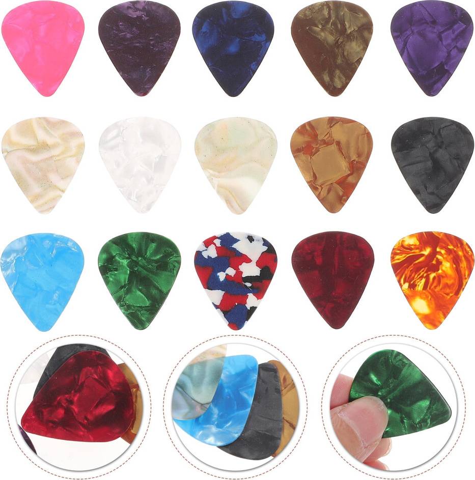 32Pcs Assorted Color Plastic Guitar Picks