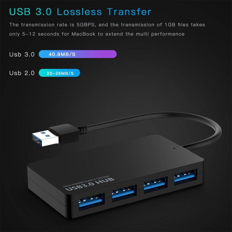5gbps hub 5Gbps High-Speed USB 3.0 Hub Adapter