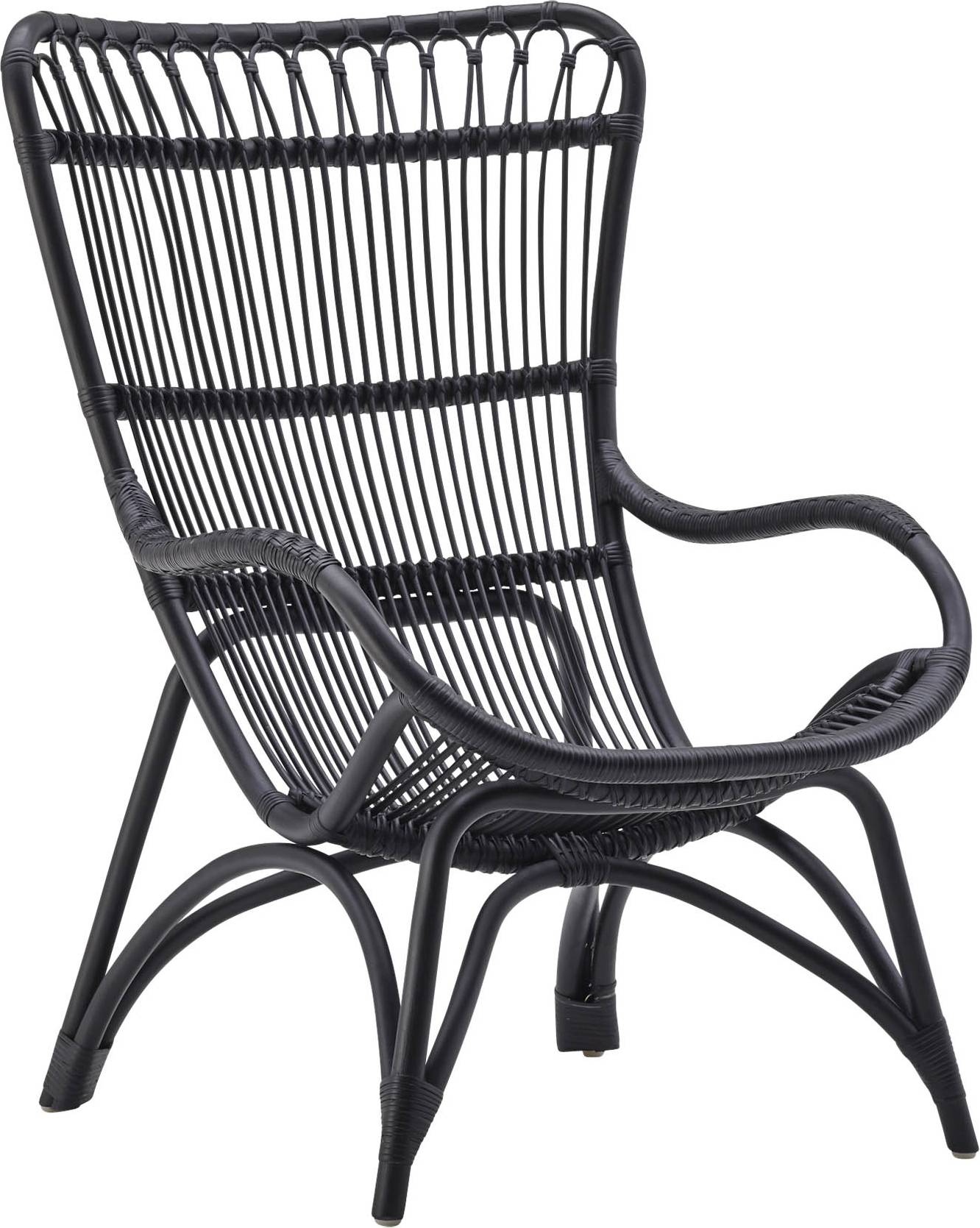 Sika Design Monet Rottingsstol Sort Loungestol
