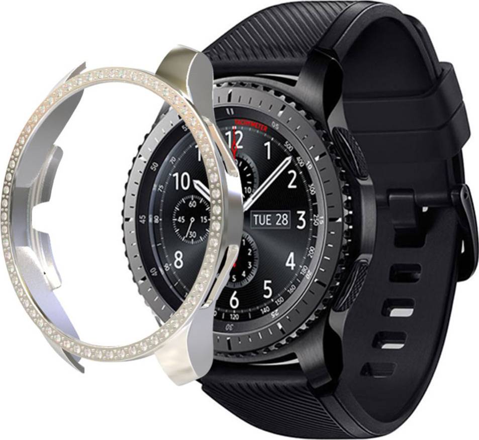 Galaxy watch 46mm Samsung Galaxy Watch 46mm Rhinestone Décor Frame Silver