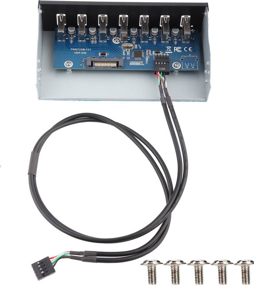 7-Port USB2.0 Hub Box Panel