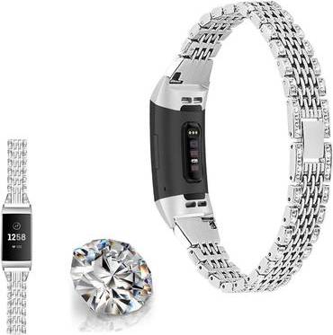 Fitbit charge 4 Fitbit Charge 4 3 Cool Rhinestone Watch Band Silver