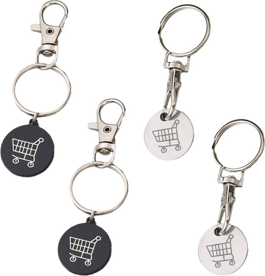 Solustre Metal Trolley Token Key Ring Small Keychain