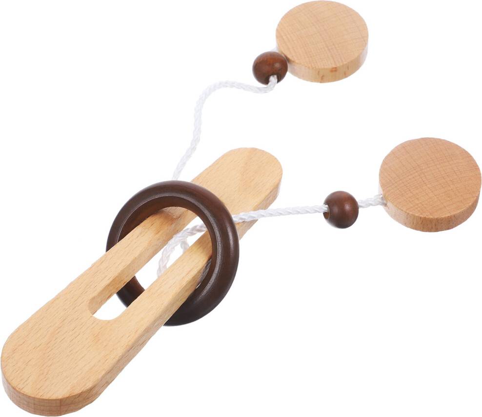 Wooden Puzzle Brain Teaser Threading Rope