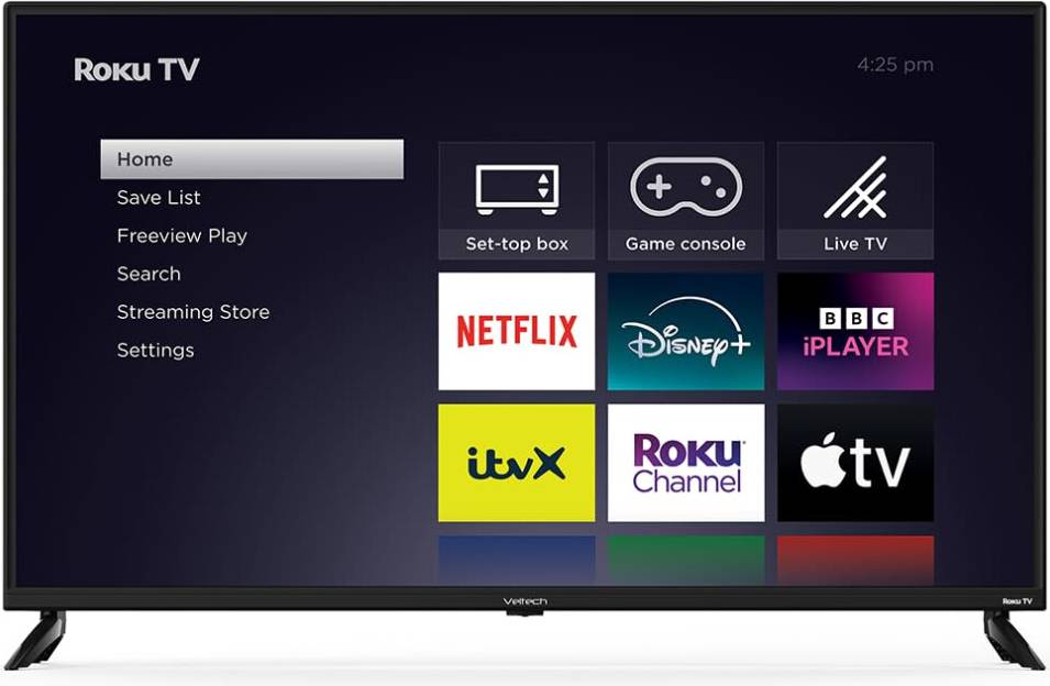 VELTECH 43 Inch Smart TV 4K UHD Roku TV