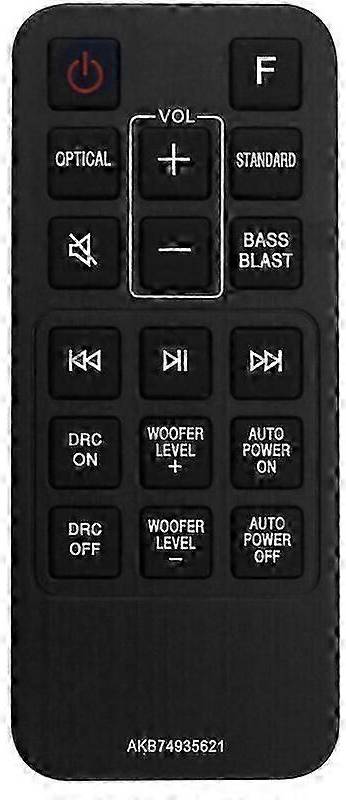 Remote Control Compatible LG Sound Bar SJ2