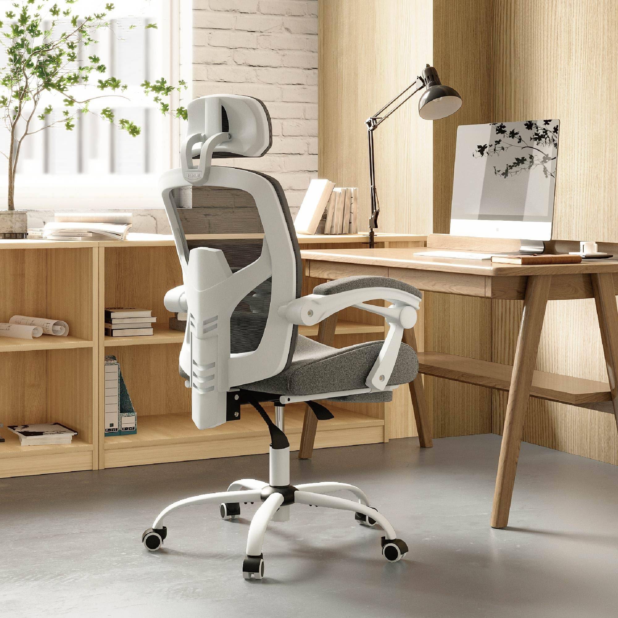 High-Back Mesh Retractable Footrest
