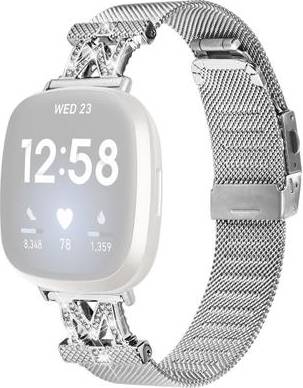 Fitbit Sense 2 Versa 4 Rhinestone Stainless Steel Strap