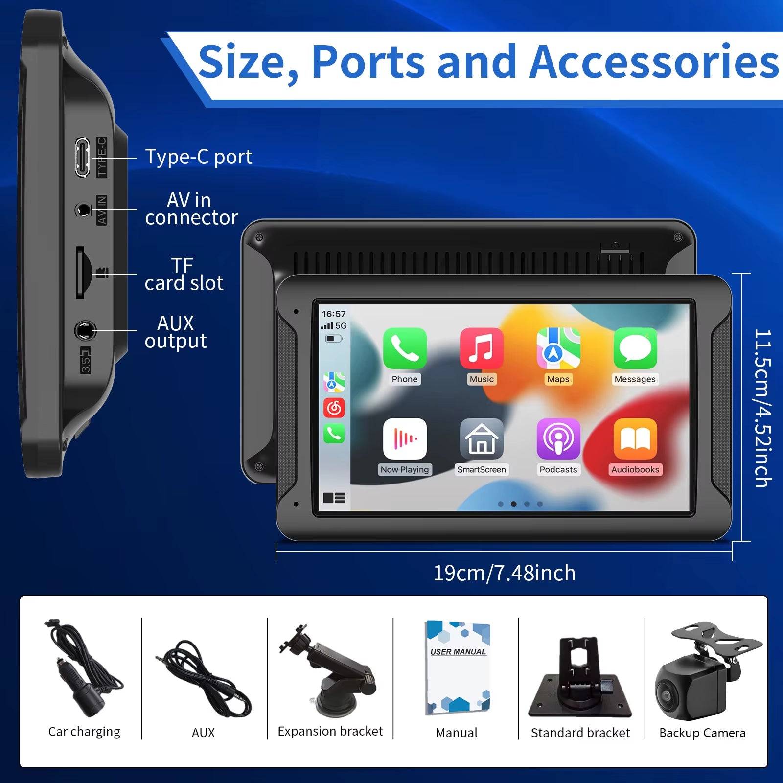 Touchscreen car stereo 7-Inch Touchscreen Car Audio Receiver