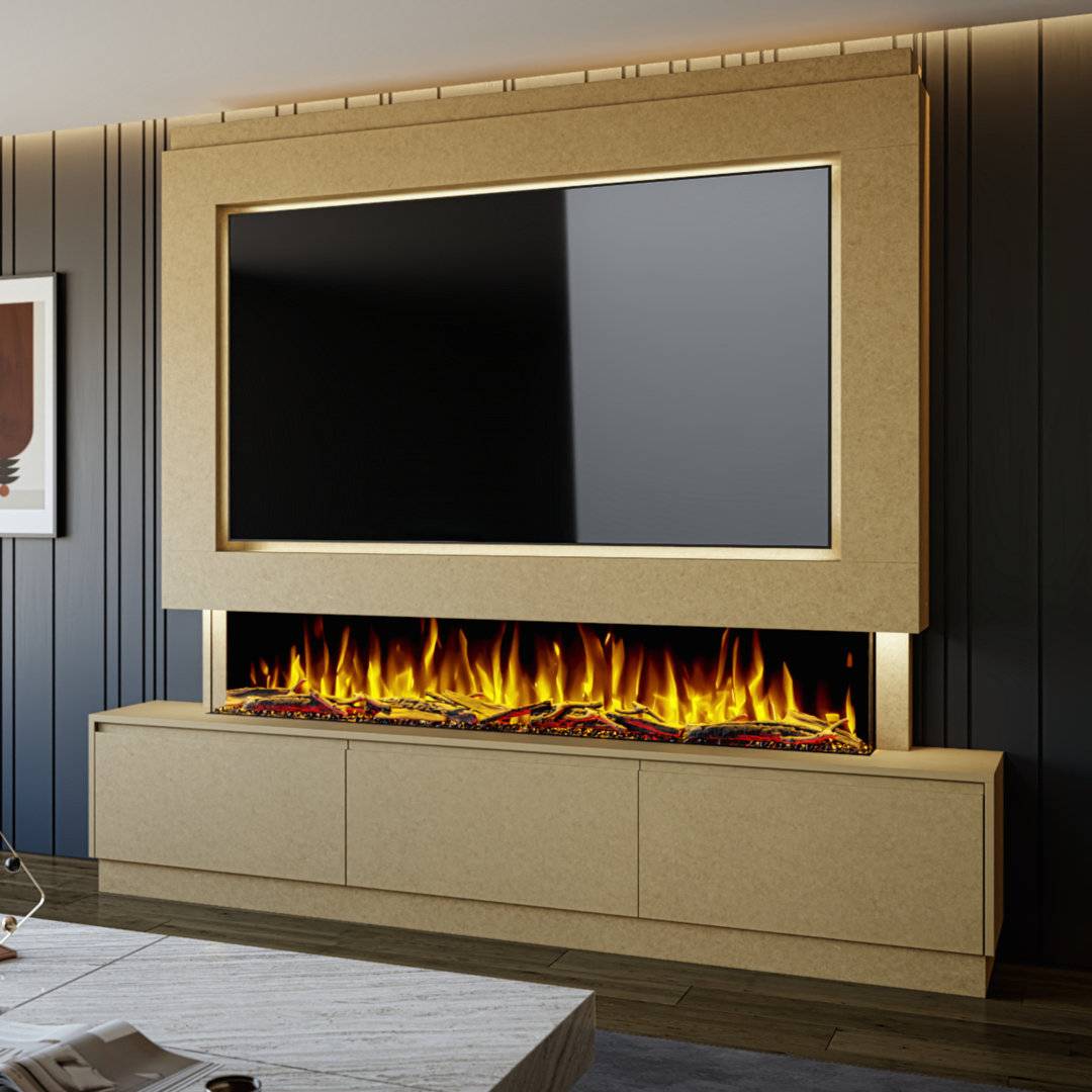Electric fires Evolution Evolution Fires Pre-Built Media Wall Package