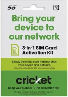 Sim card Cricket Wireless Universal Sim Card Kit