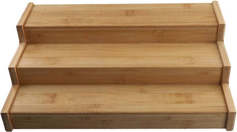 Typecat 3-Tier Non-Expandable Bamboo Spice Rack Step Shelf