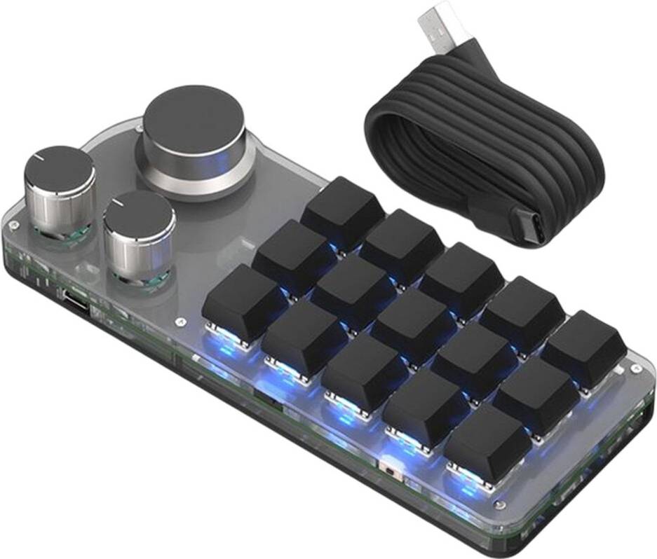 Programmable 15Key Macro Gaming Keyboard