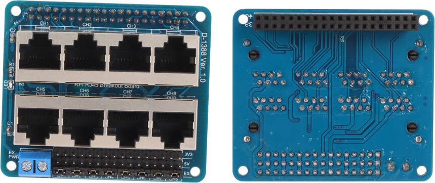 8-Port RJ45 GPIO Breakout Board