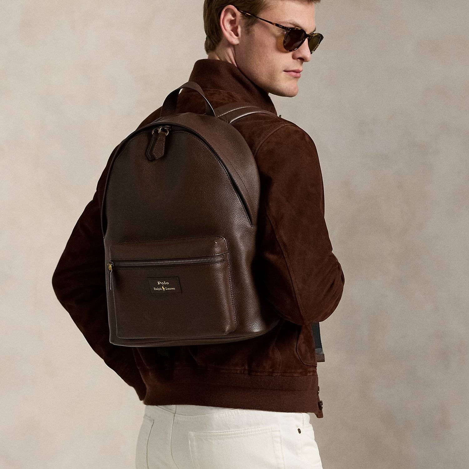 Polo Ralph Lauren Pebbled Leather Backpack