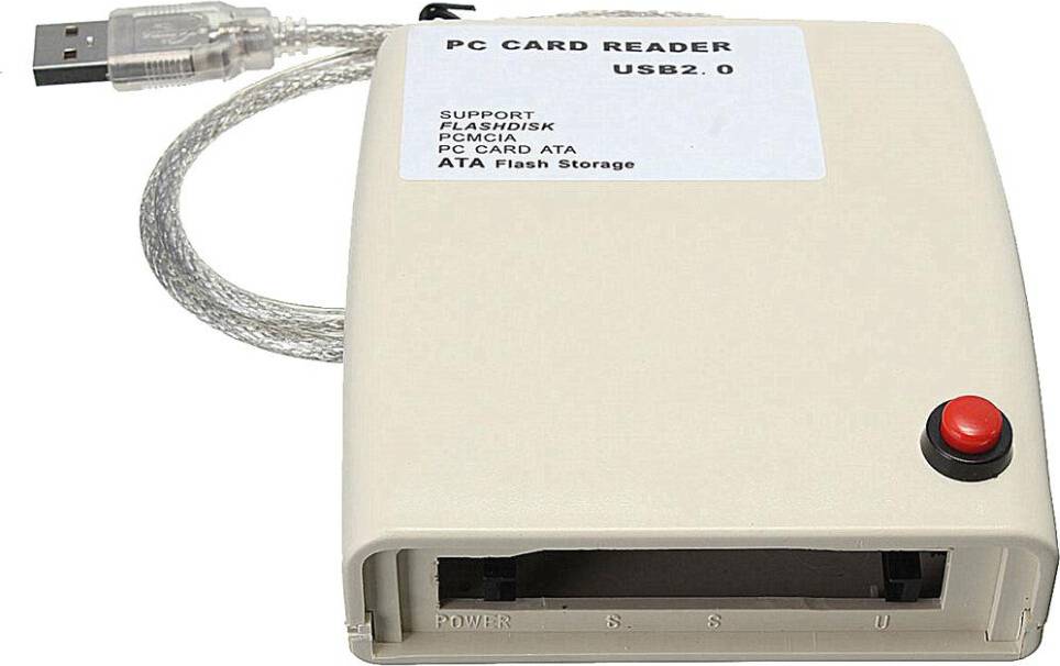 USB 2.0 to 68 Pin ATA PCMCIA Flash Disk Memory Card Reader Adapter
