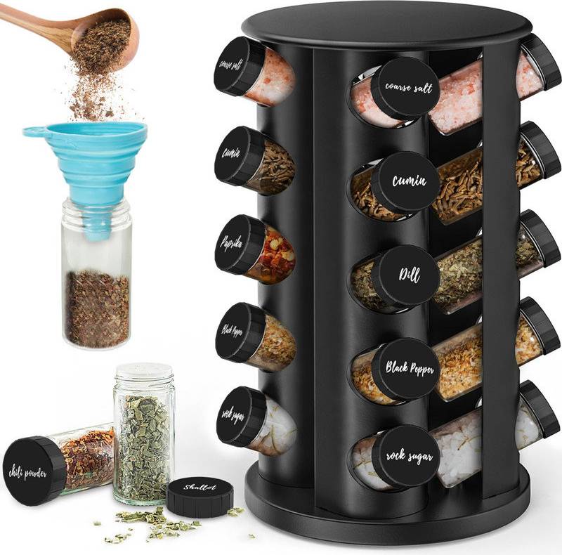 Rotating Spice Rack Organizer 20 Spice Jars
