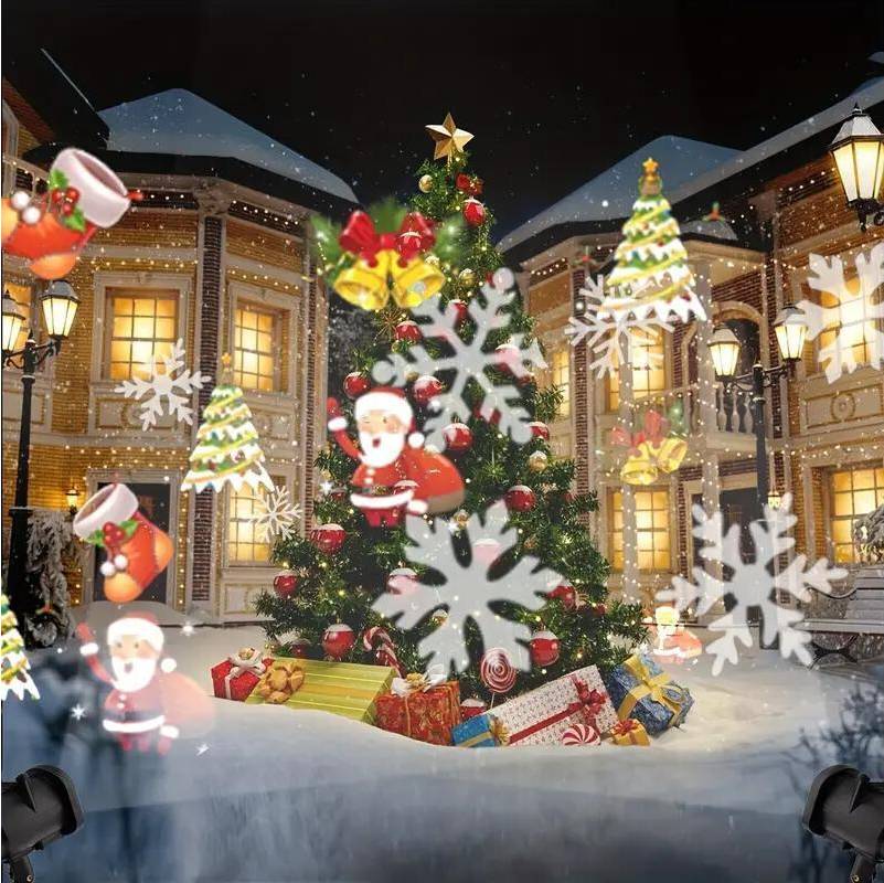 Christmas projector light outdoor Christmas Projector USB Powered Rotating LED Stage Light
