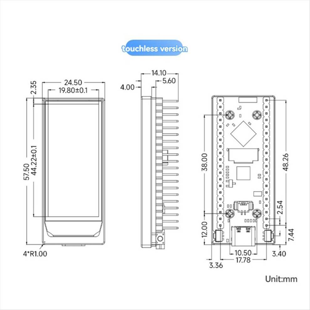 Torribaly ESP32-S3 AMOLED 1.91 Inch Display Development Board