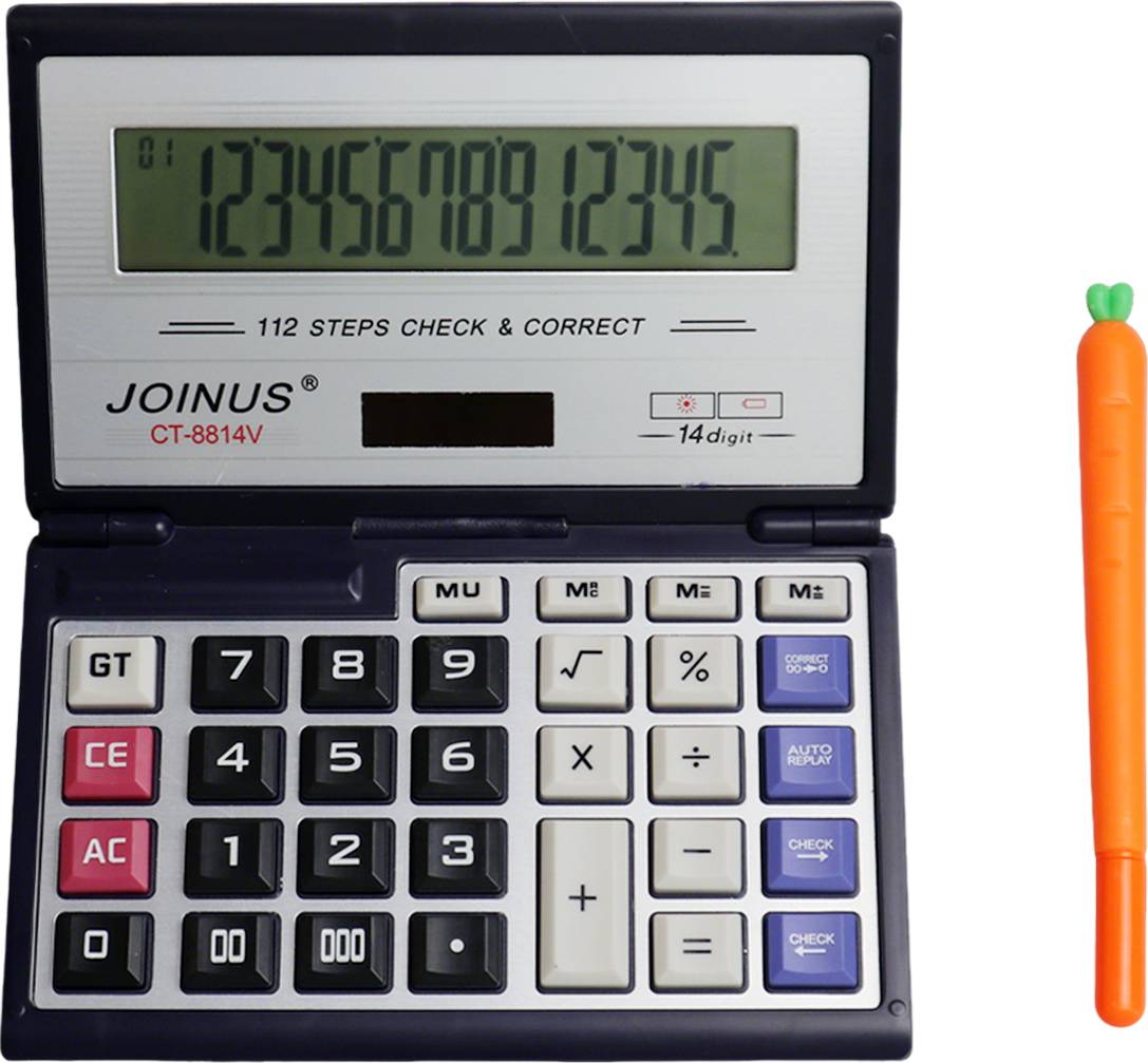 Temu 14-Digit Foldable Portable Calculator Set