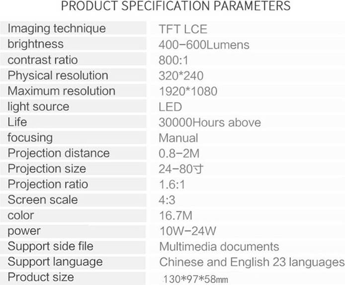 Exogio 1080P Mini LED Portable Projector