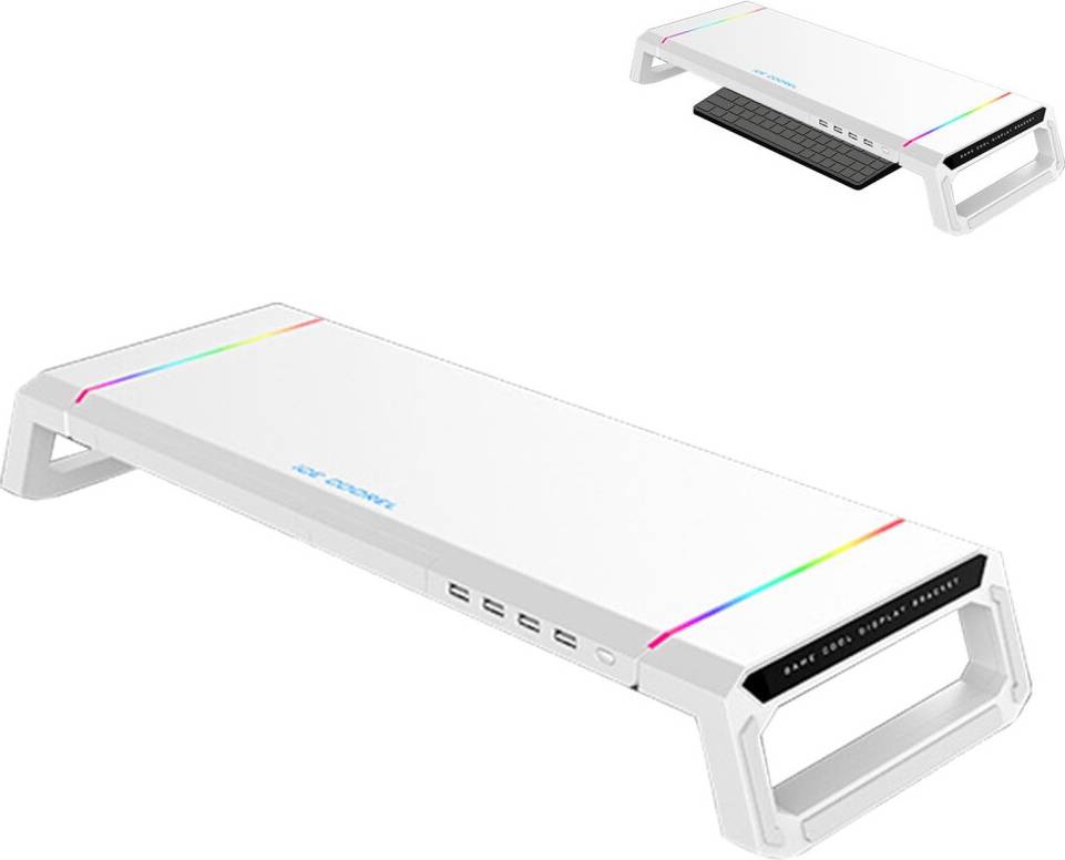 Adjustable Monitor Riser Rack USB