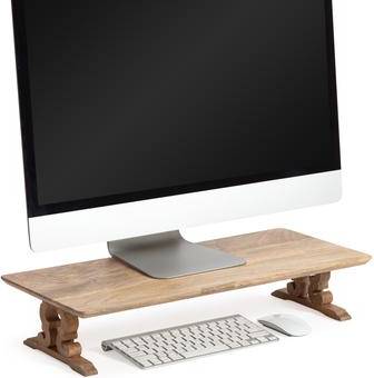 Monitor stand wood Jani Wood Monitor Stand Riser Desk